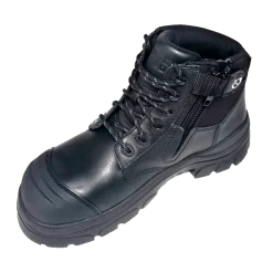 Composite Toe Boots|Work Boots*XLfeet Inc. Wide Load 690BZC Composite Safety Toe Zip 6 inch Work Boot - Black - 6E Only