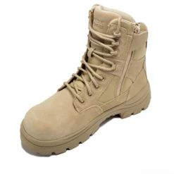 Work Boots|Hunting Boots*XLfeet Inc. Wide Load 790SZN - 8inch Sand Soft Toe Zip / Lace Up Boot