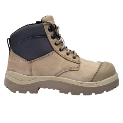 Steel Toe Work Boots|Work Boots*XLfeet Inc. Wide Load 690SZ Steel Safety Toe Zip 6 inch Work Boot - Stone - 6E Only