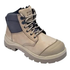 Steel Toe Work Boots|Work Boots*XLfeet Inc. Wide Load 690SZ Steel Safety Toe Zip 6 inch Work Boot - Stone - 6E Only