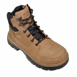Hiking Boots For Men*XLfeet Inc. Wide Load 590TZN - 6inch Taupe Soft Toe Zip / Lace Up Boot