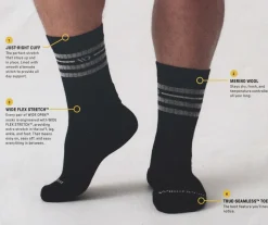 Quarter Socks|Postal Approved Socks*XLfeet Inc. Wide Open Quarter Cushioned Socks Single Pair - White