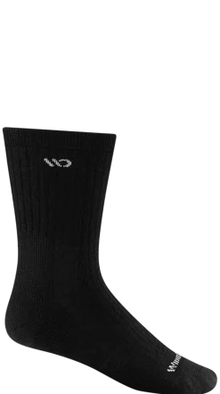 Crew Socks|Postal Approved Socks*XLfeet Inc. Wide Open Solid Cushioned Micro Crew Socks Single Pair - Black