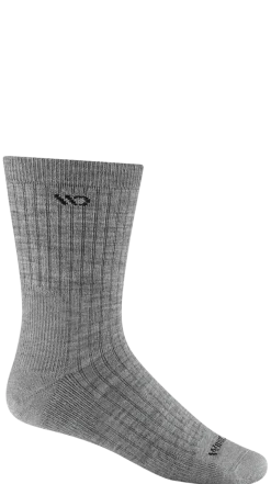 Crew Socks|Postal Approved Socks*XLfeet Inc. Wide Open Solid Cushioned Micro Crew Socks Single Pair - Light Gray