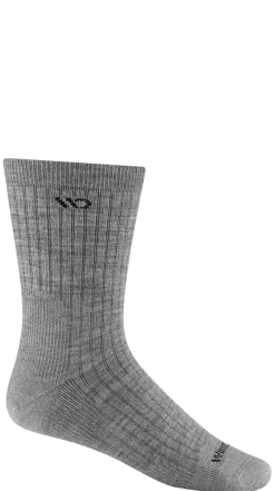 Crew Socks|Postal Approved Socks*XLfeet Inc. Wide Open Solid Cushioned Micro Crew Socks Single Pair - Light Gray
