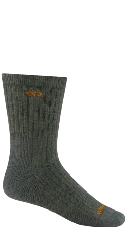 Crew Socks|Postal Approved Socks*XLfeet Inc. Wide Open Solid Cushioned Micro Crew Socks Single Pair - Forest